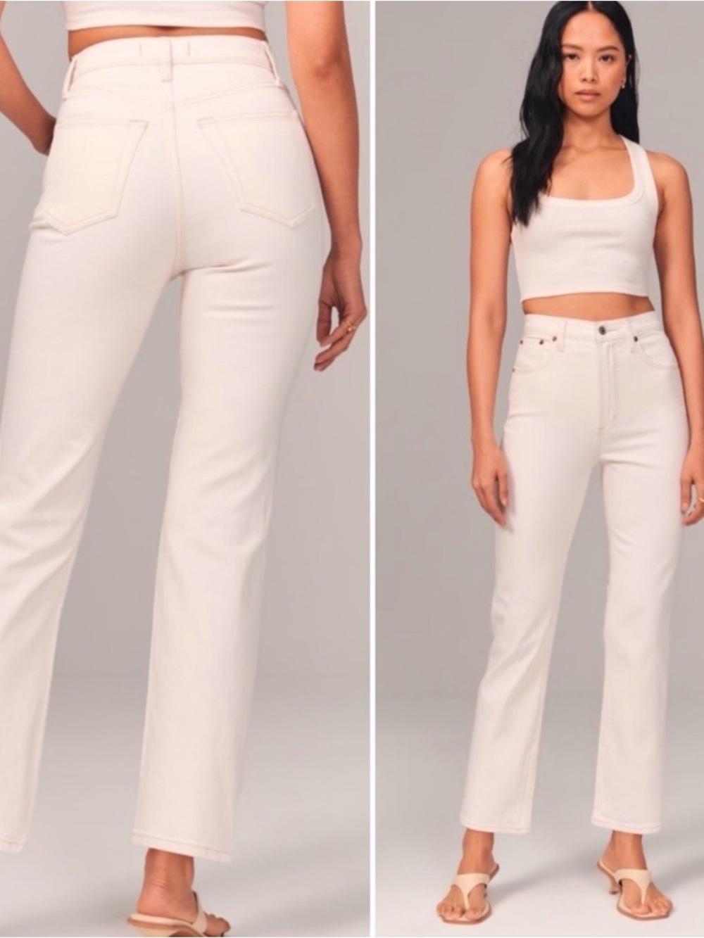 Abercrombie & Fitch The Ultra High Rise Ankle Straight Jeans NWT Size 24 Short